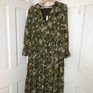 New with tags madewell green & floral dress